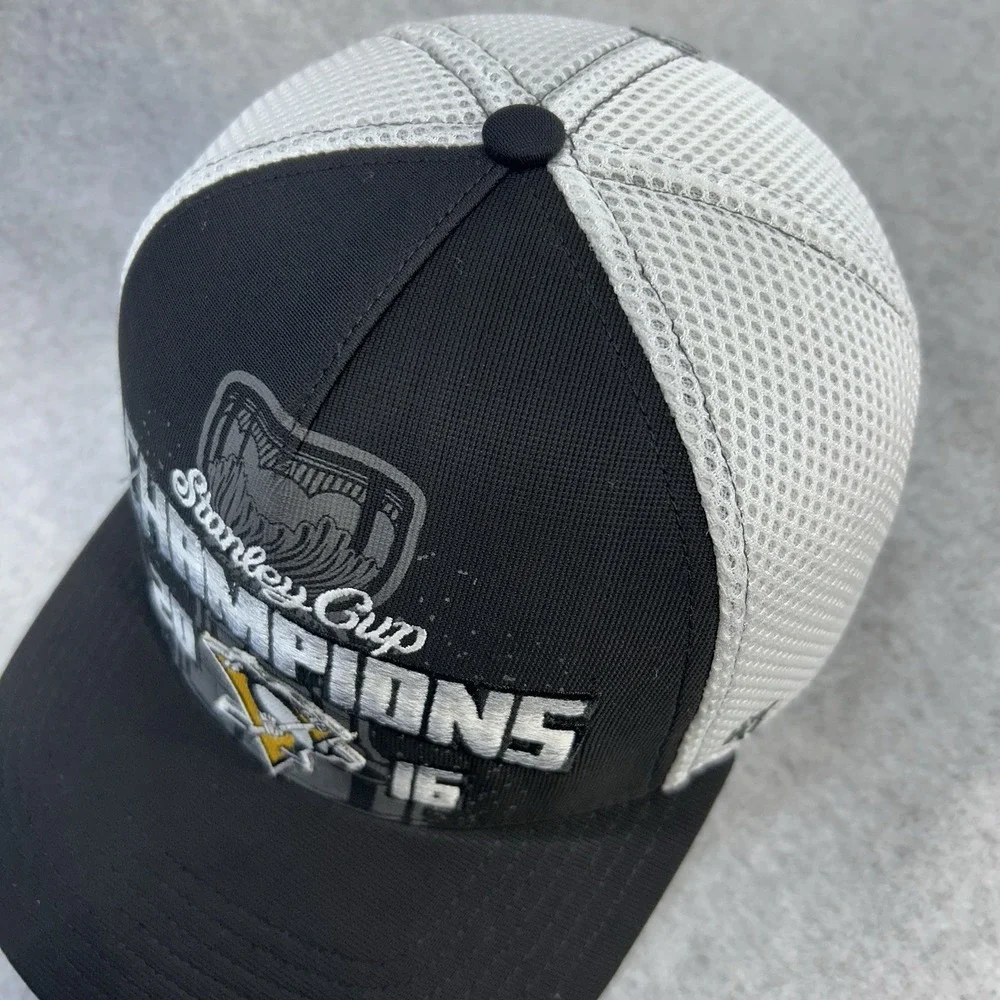 Pittsburgh Penguins 2016 Stanley Cup Champions 47 Brand Mesh Snapback Hat Cap